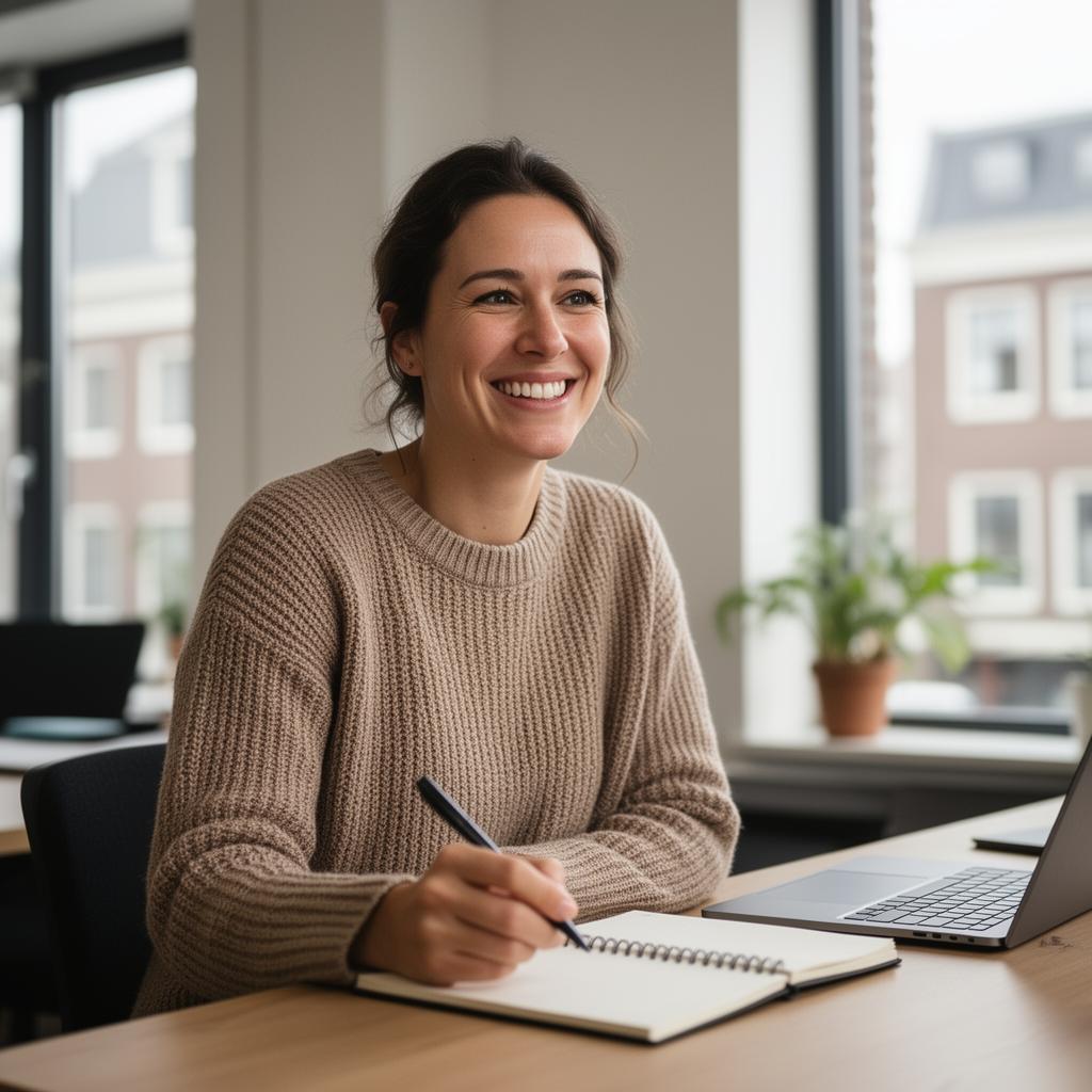 Liplyn Academy training advisor at her desk