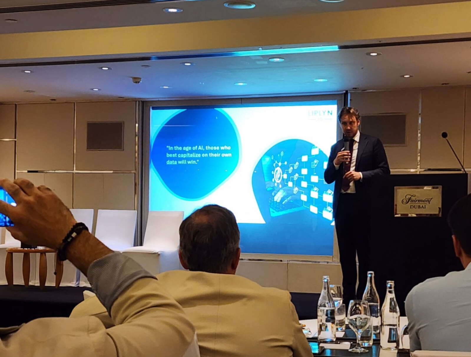 Atmosphere shot: AI in daily practice today & what to expect in the next 10 years at Swedish, Belgian & Dutch Business Council Dubai in Fairmont Dubai